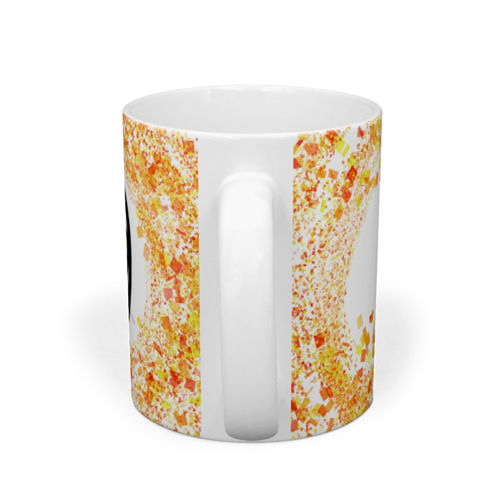 【黒ねこ】【白ねこ】イエローダイアモンドマグカップ