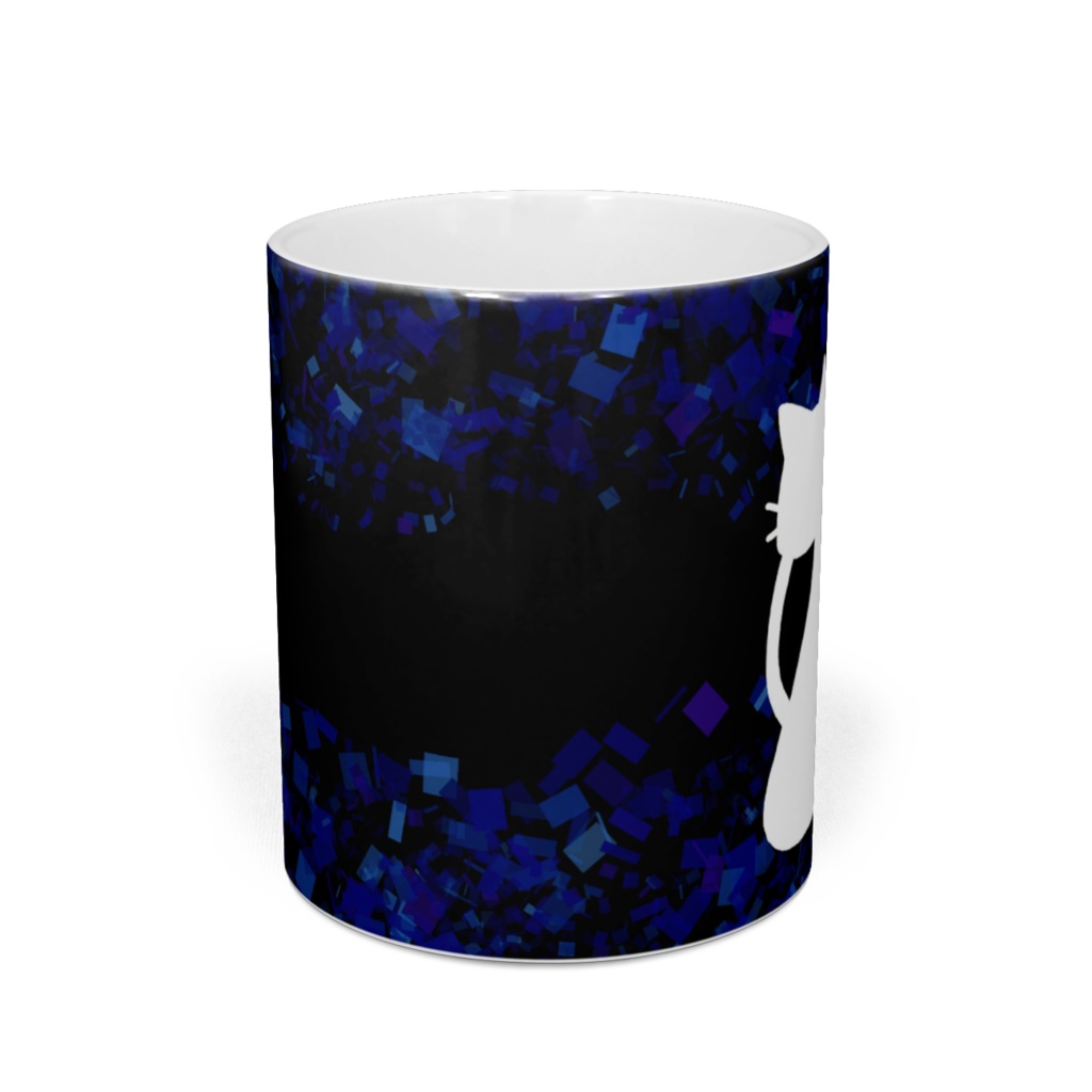 【黒ねこ】【白ねこ】ブルートパーズマグカップ