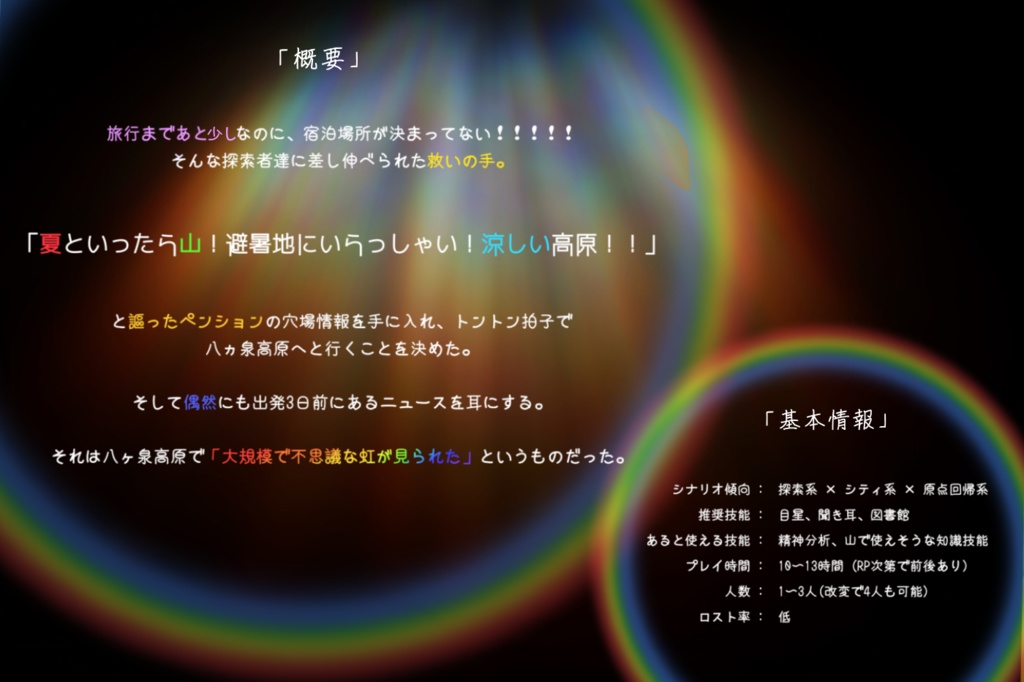 【素材】CoC『虹はしょっぱいので、毎日が夏です』