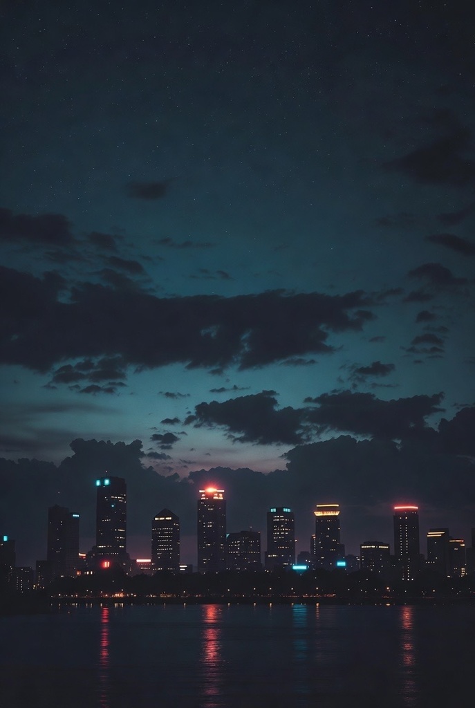 夜・静かな縦背景素材 Vol.1