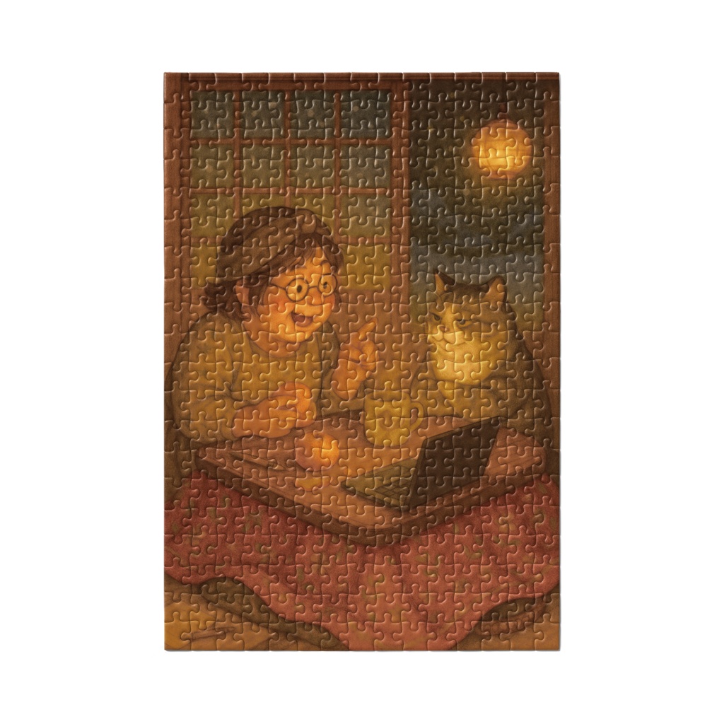 灯花とねこいろ坂の夜 ジクソーパズル300ピース(ねこいろ堂)