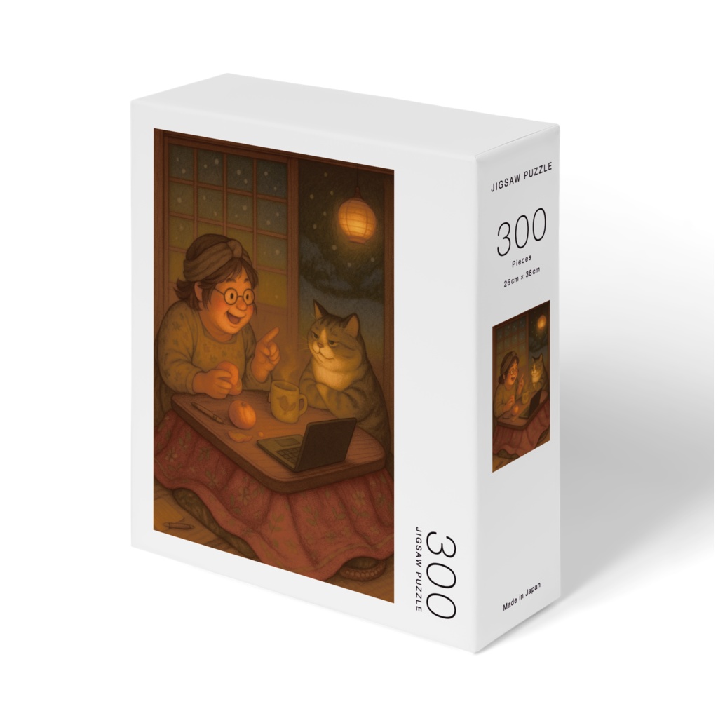 灯花とねこいろ坂の夜　ジクソーパズル３００ピース（ねこいろ堂）