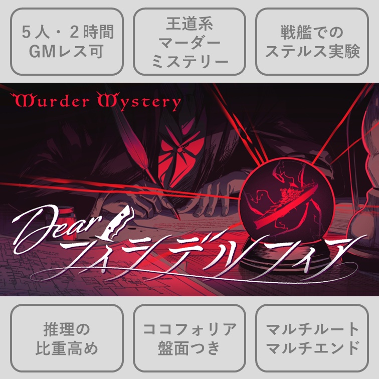 5人・2時間【王道系マーダーミステリー】Dear フィラデルフィア