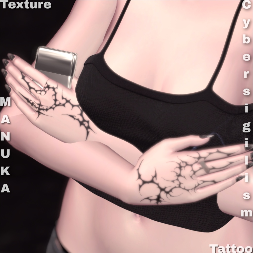 【Manuka専用】Cyber Sigilism Tattoo (手 hand)【Texture】