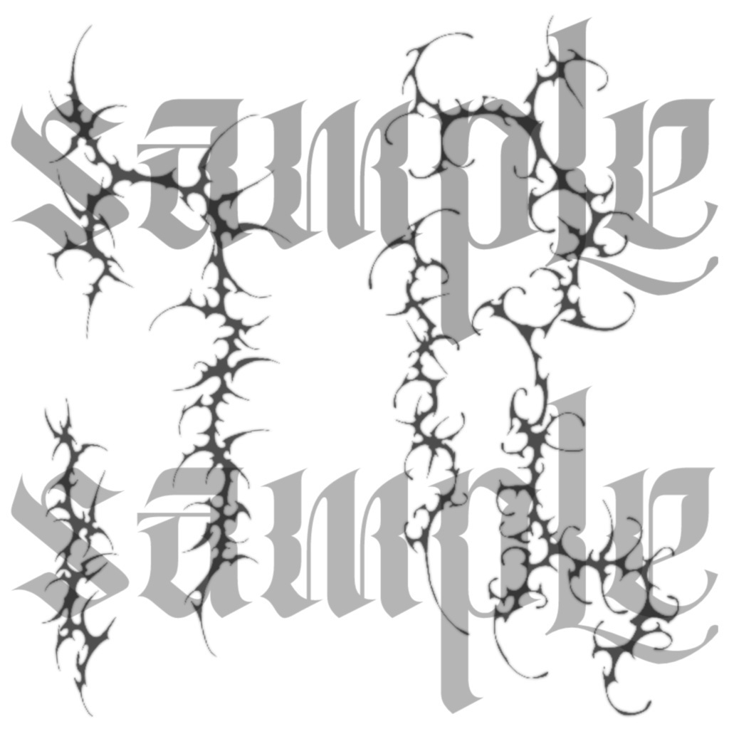 【全アバター汎用】Cyber Sigilism Tattoo【Texture】