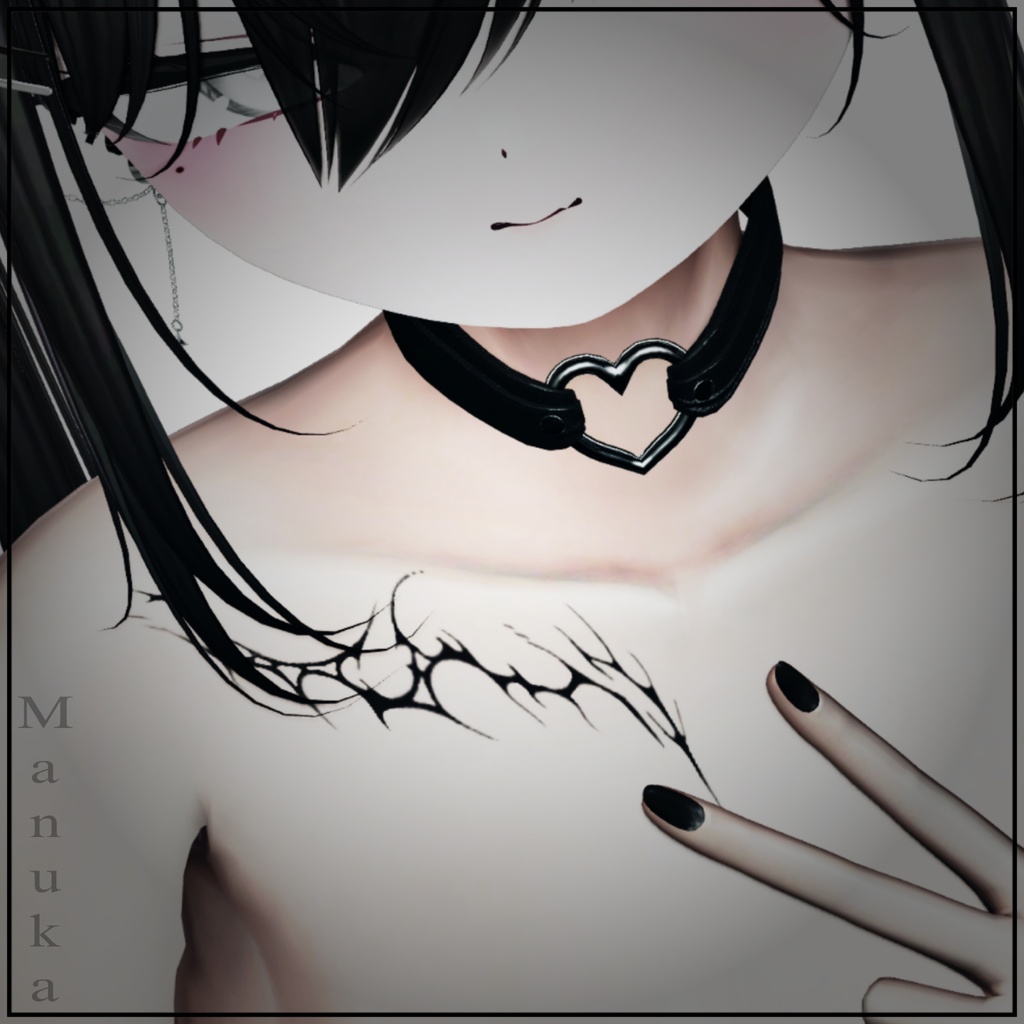 【全Avatar汎用】CyberSigilism Tattoo vol.1(鎖骨)【Texture】
