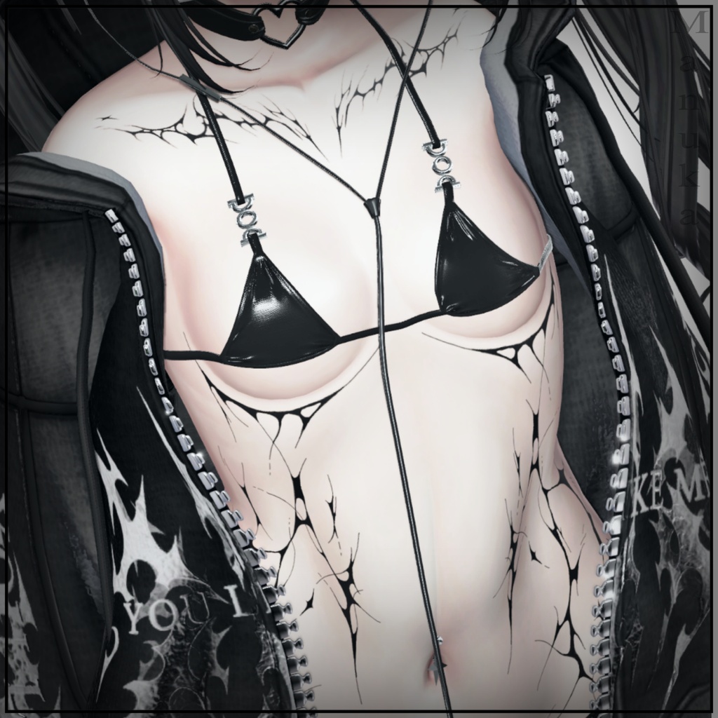 【全Avatar汎用】CyberSigilism Tattoo vol.1(腹部)【Texture】