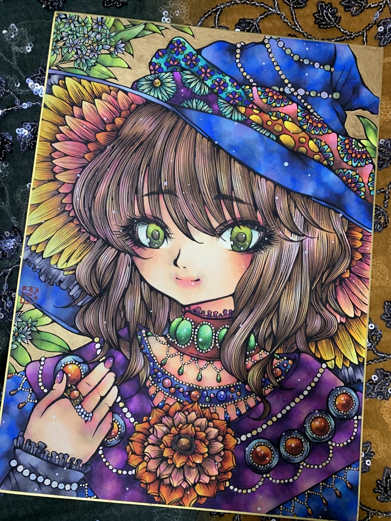 【原画・色紙】魔法使いの鏡