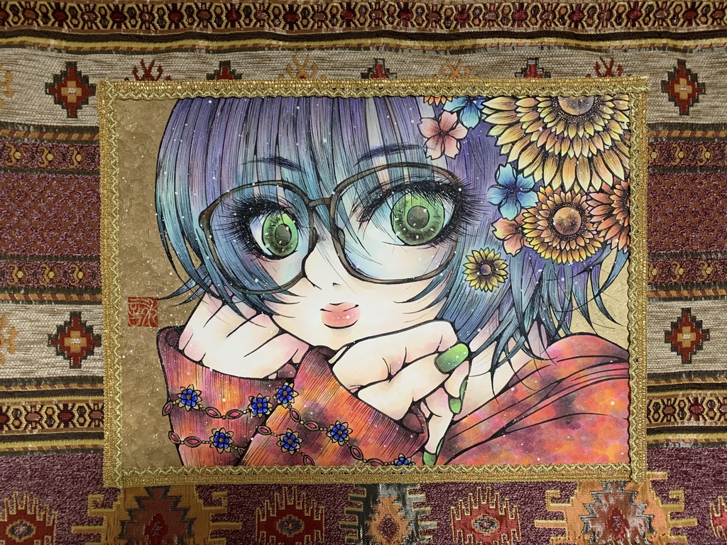 【原画タペストリー】少しほほえむ