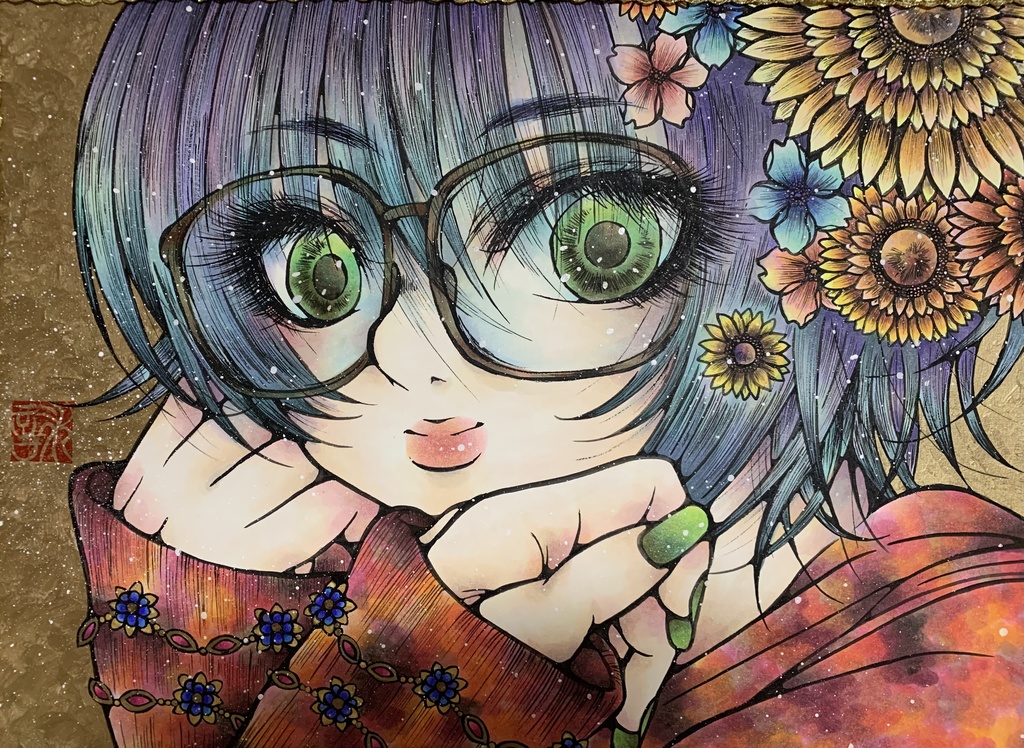 【原画タペストリー】少しほほえむ
