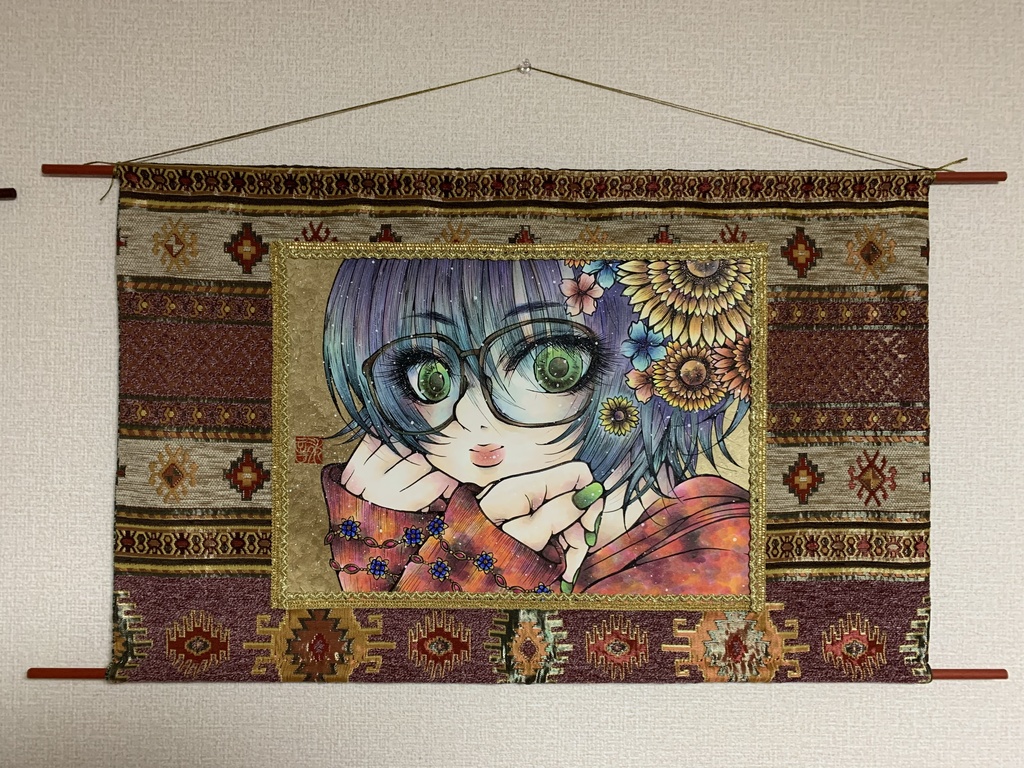 【原画タペストリー】少しほほえむ