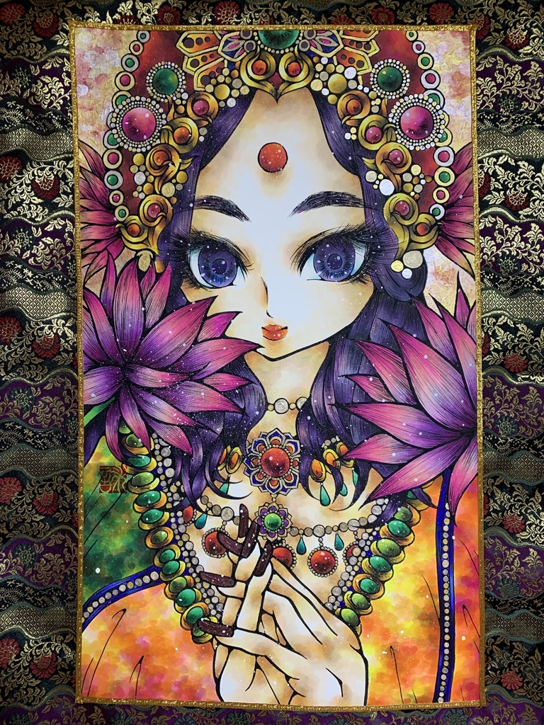 【原画タペストリー】Lakṣmī ラクシュミー