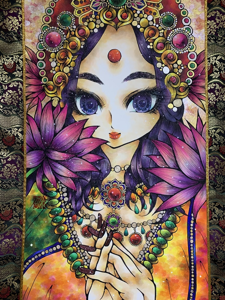 【原画タペストリー】Lakṣmī ラクシュミー