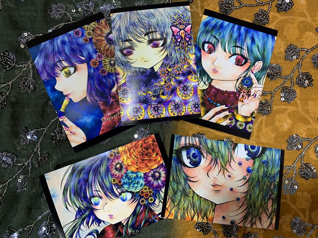 【原画タペストリー】マフラーとブローチ