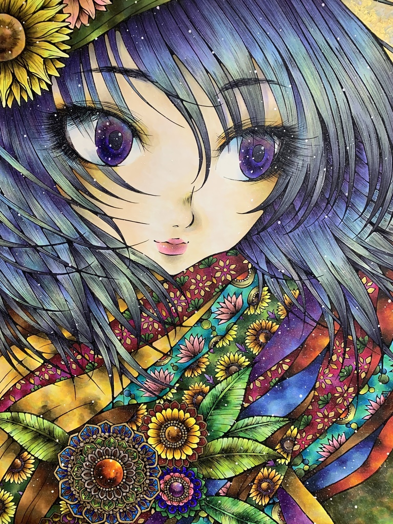 【原画タペストリー】マフラーとブローチ