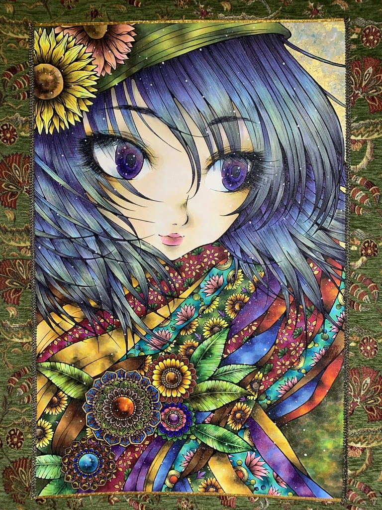 【原画タペストリー】マフラーとブローチ