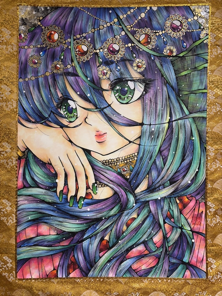【原画タペストリー】Mermaid Gold