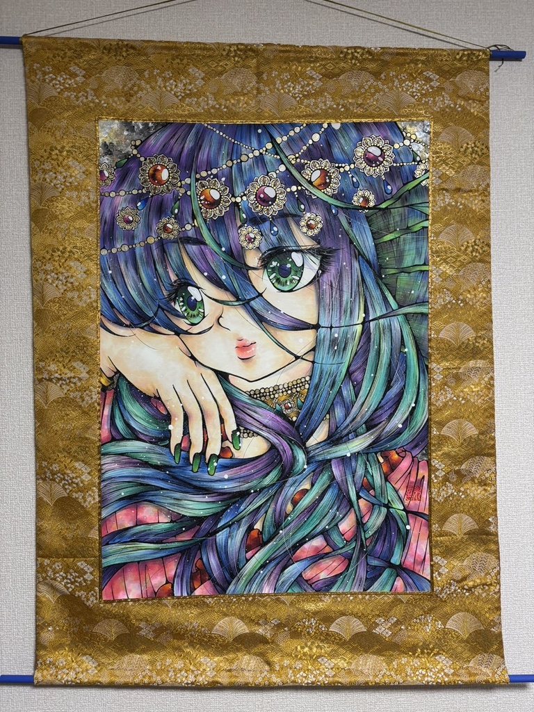 【原画タペストリー】Mermaid Gold