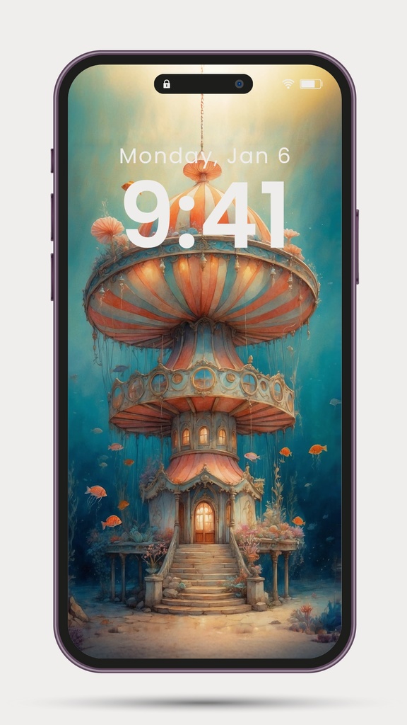 《泡が知らせる開演》スマホ壁紙3枚セット “Opening Signaled by Bubbles” Smartphone Wallpaper Set