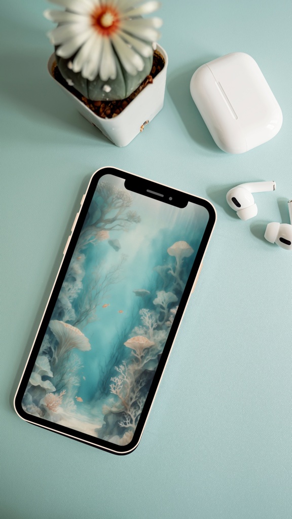 《波光の記譜線》スマホ壁紙セット(3サイズ) “The Notation of Rippled Light” Smartphone Wallpaper Set (3 Sizes)