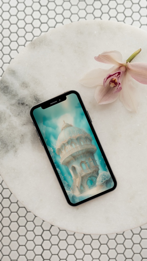 《繊糸のバルコニー》スマホ壁紙セット(3サイズ) “The Balcony of Fine Threads” Smartphone Wallpaper Set (3 Sizes)