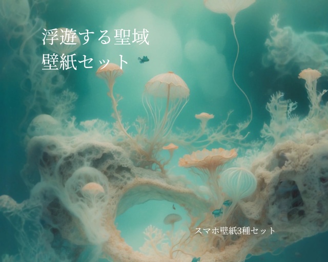《浮遊する聖域｜The Floating Sanctuary》スマホ壁紙セット（3サイズ）   “The Floating Sanctuary” Smartphone Wallpaper Set (3 Sizes)
