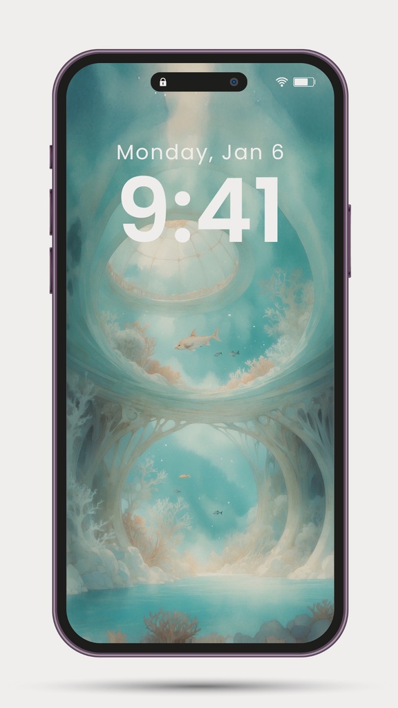 《回遊のドーム》スマホ壁紙セット(3サイズ) “The Roaming Dome” Smartphone Wallpaper Set (3 Sizes)