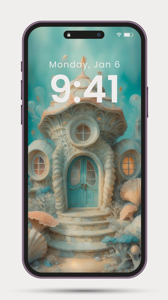 《海底建築シリーズ – 壁紙セット3作品》Sea Floor Architecture Series – 3-Wallpaper Set