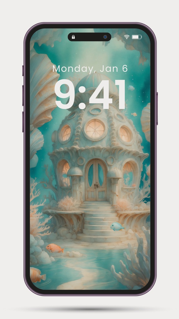 《海底建築シリーズ② – 壁紙セット3作品》 Sea Floor Architecture Series② – 3-Wallpaper Set