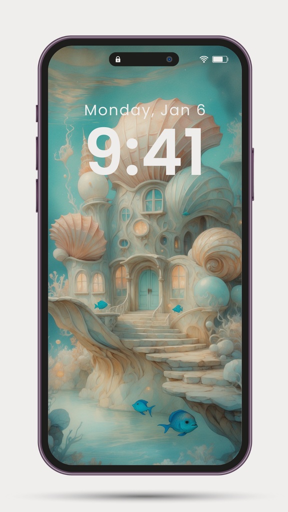 《海底建築シリーズ② – 壁紙セット3作品》 Sea Floor Architecture Series② – 3-Wallpaper Set