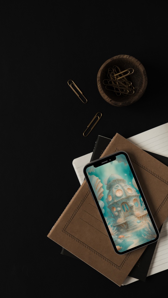 《海底建築シリーズ② – 壁紙セット3作品》 Sea Floor Architecture Series② – 3-Wallpaper Set