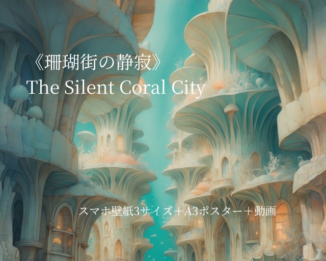 《珊瑚街の静寂》ポスター&壁紙+motionセット “The Silent Coral City” Poster & Wallpaper + Motion Set