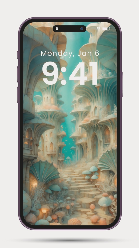 《珊瑚街の静寂》ポスター&壁紙+motionセット “The Silent Coral City” Poster & Wallpaper + Motion Set