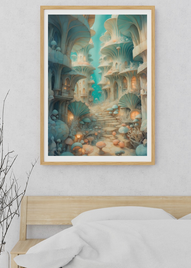 《珊瑚街の静寂》ポスター&壁紙+motionセット “The Silent Coral City” Poster & Wallpaper + Motion Set