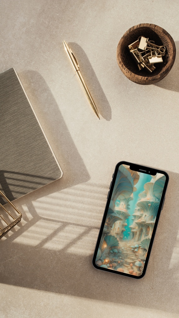 《珊瑚街の静寂》ポスター&壁紙+motionセット “The Silent Coral City” Poster & Wallpaper + Motion Set