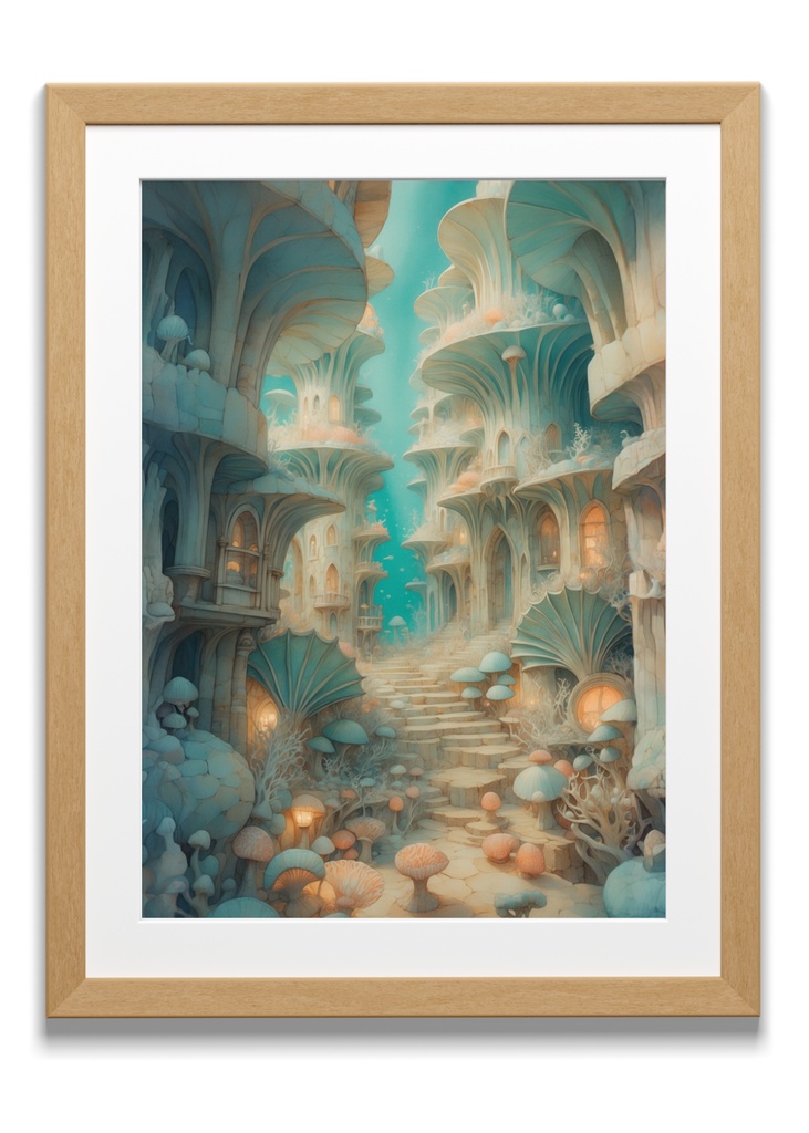 《珊瑚街の静寂》ポスター&壁紙+motionセット “The Silent Coral City” Poster & Wallpaper + Motion Set