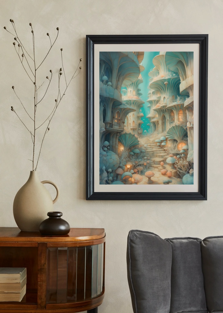 《珊瑚街の静寂》ポスター&壁紙+motionセット “The Silent Coral City” Poster & Wallpaper + Motion Set