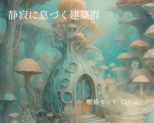 《Aqua Utopia: 静寂に息づく建築群》スマホ壁紙セット(3サイズ) “Aqua Utopia: The Architecture that Breathes in Silence” Smartphone Wallpaper Set (3 Sizes)