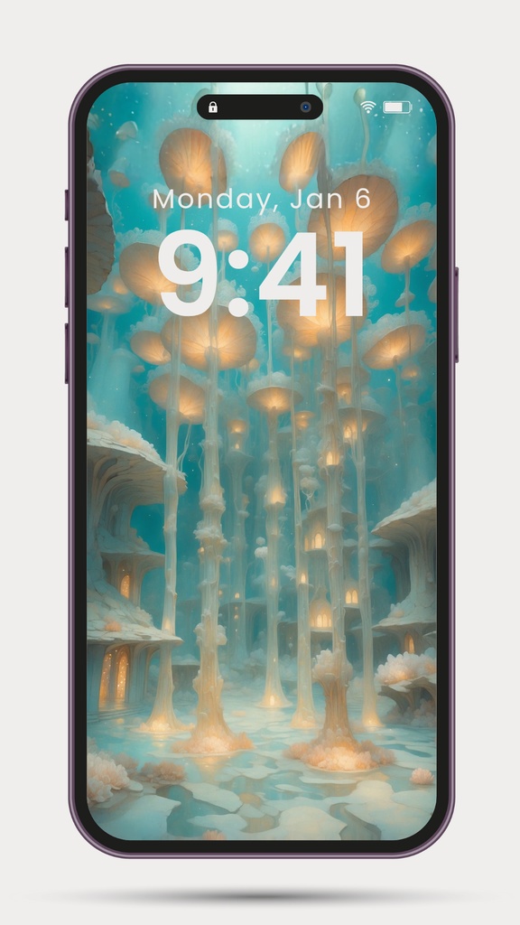 《Aqua Utopia: 静寂に息づく建築群》スマホ壁紙セット(3サイズ) “Aqua Utopia: The Architecture that Breathes in Silence” Smartphone Wallpaper Set (3 Sizes)