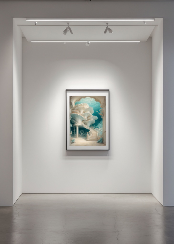 《水底建築のアーチをめぐる》ポスター&壁紙+motionセット “Around the Undersea Arched Structures” Poster & Wallpaper + Motion Set