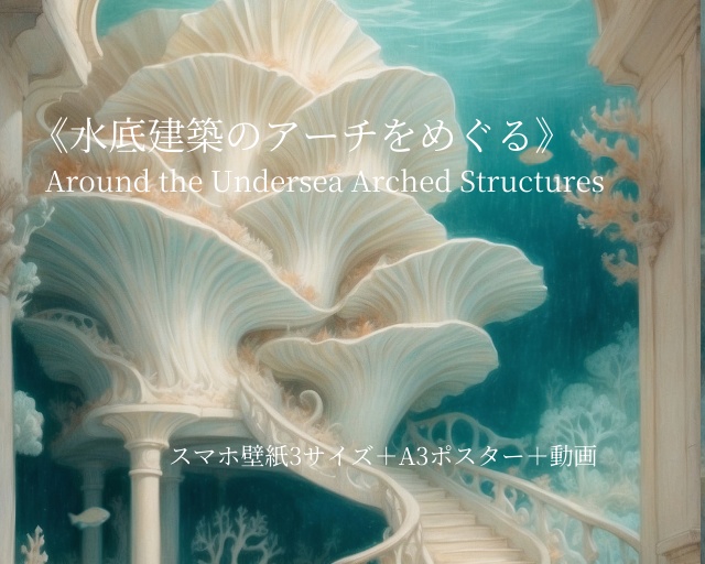 《水底建築のアーチをめぐる》ポスター&壁紙+motionセット “Around the Undersea Arched Structures” Poster & Wallpaper + Motion Set