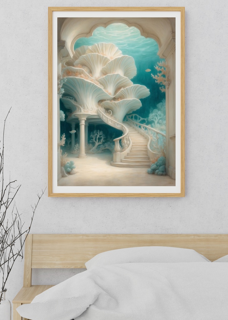 《水底建築のアーチをめぐる》ポスター&壁紙+motionセット “Around the Undersea Arched Structures” Poster & Wallpaper + Motion Set