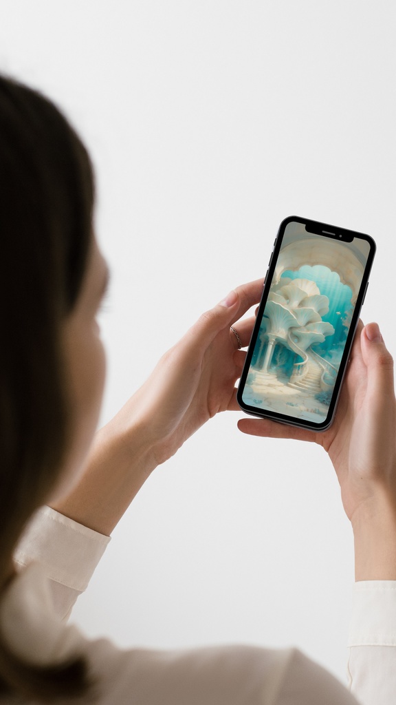 《水底建築のアーチをめぐる》ポスター&壁紙+motionセット “Around the Undersea Arched Structures” Poster & Wallpaper + Motion Set