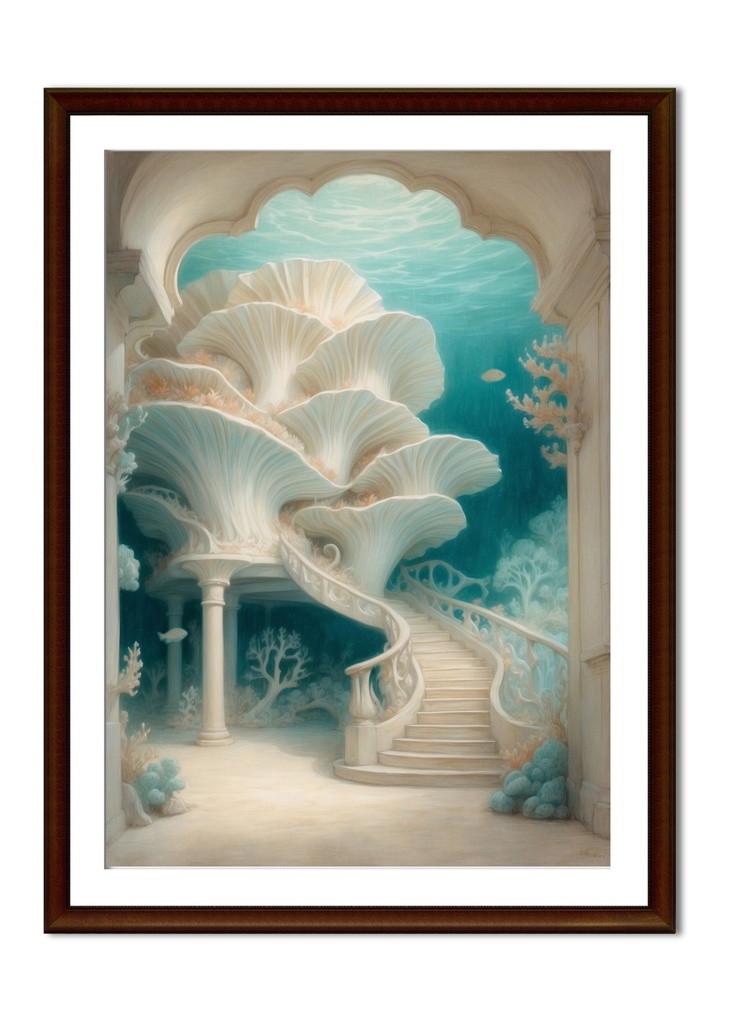 《水底建築のアーチをめぐる》ポスター&壁紙+motionセット “Around the Undersea Arched Structures” Poster & Wallpaper + Motion Set