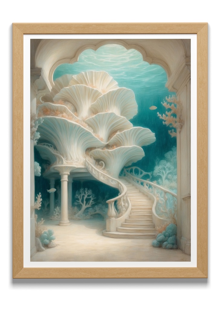 《水底建築のアーチをめぐる》ポスター&壁紙+motionセット “Around the Undersea Arched Structures” Poster & Wallpaper + Motion Set