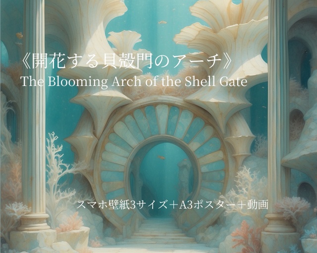 《開花する貝殻門のアーチ》ポスター＆壁紙＋motionセット “The Blooming Arch of the Shell Gate” Poster & Wallpaper + Motion Set