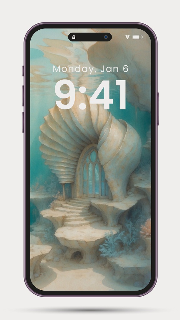 《水底アーチ建築コレクション》ポスター&壁紙セット(A3縦+スマホ壁紙3サイズ) “Undersea Arch Architecture Collection” Poster & Wallpaper Set (A3 Vertical + 3 Smartphone Sizes)