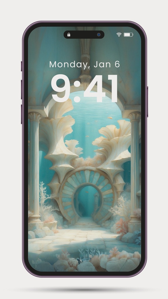 《水底アーチ建築コレクション》ポスター&壁紙セット(A3縦+スマホ壁紙3サイズ) “Undersea Arch Architecture Collection” Poster & Wallpaper Set (A3 Vertical + 3 Smartphone Sizes)