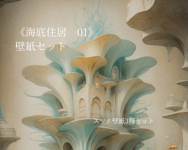 海底住居 01｜Submerged Residence 01｜スマホ壁紙 / Phone Wallpaper