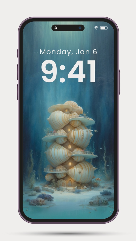 海底住居 06|Submerged Residence 06|スマホ壁紙 / Phone Wallpaper